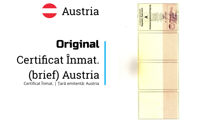 Austria | Certificat inmatriculare | AU