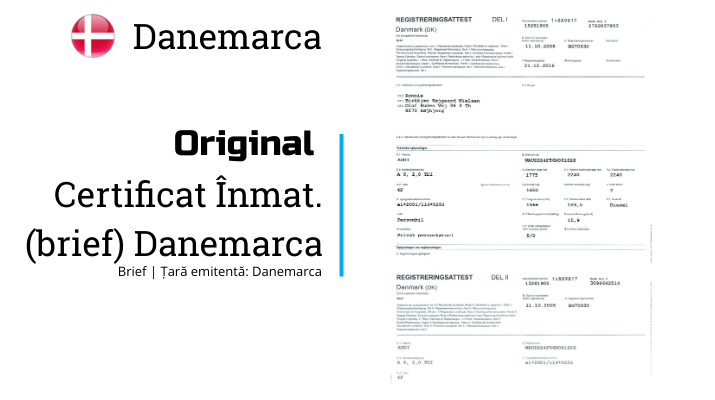 Danemarca | Certificat inmatriculare | DAN